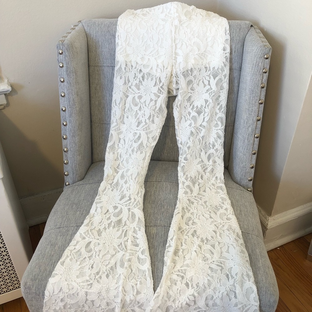 Show me your muni white lace bam bam bell bottoms